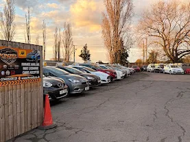 Cars lined up on the Kinzel Cars forecourt